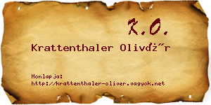 Krattenthaler Olivér névjegykártya